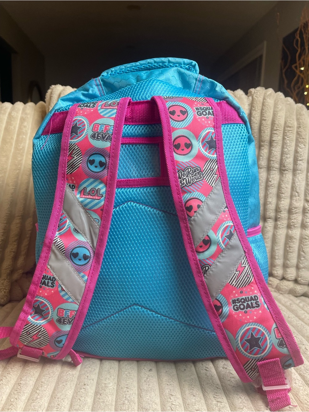 LOL Surprise B.B.s Run The World Girls School Backpack Pink Blue - Picture 5 of 9
